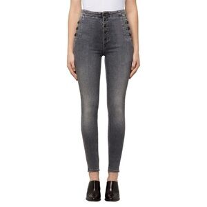 J brand natasha skinny jeans button fly gray Size 26